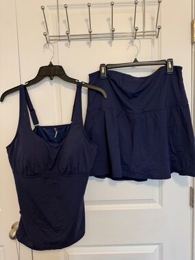 Lands' End Deep Navy Swim Top & Bottom